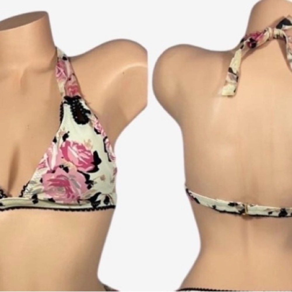 Floral Halter Bikini Top